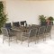 vidaXL Set mobilier grădină cu perne, 9 piese, gri deschis, poliratan 3212067