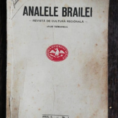 ANALELE BRAILEI -REVISTA DE CULTURA REGIONALA ANUL II NR 1