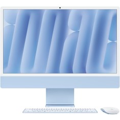 All-In-One PC Apple iMac 24 inch 4.5K Retina, Procesor Apple M4, 16GB RAM, 256GB SSD, 8 core GPU, macOS Sequoia, RO keyboard, Blue