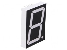 Afișaj LED 7 segmente 38,1mm roșu 60mcd