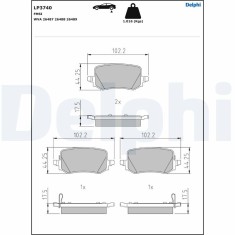 DELPHI LP3740 set placute frana,frana disc