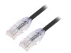 Cablu Patch Cord PANDUIT Cat 6a U/UTP, 2m, Negru, Conductor 28AWG, Conectori RJ45