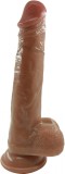 Dildo Realist Elias, Silicon Lichid, Maro, 21.5 cm, STD