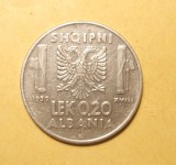 ALBANIA 0.20 LEKE 1939 MAGNETIC