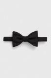 HUGO papion de matase culoarea negru, 50520667