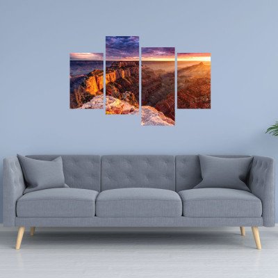 Tablou canvas 4 piese - Grand Canyon foto