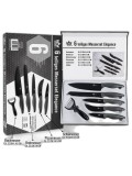 SBS Set de cuțite Elegance, 6 piese, design cu aspect de fibră de carbon