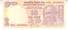 B11 18 - Bancnota foarte veche - India - 10 rupii - 2011