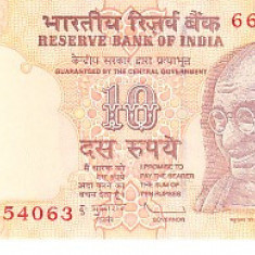 M1 - Bancnota foarte veche - India - 10 rupii - 2011