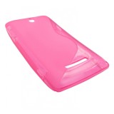 Husa silicon S-line roz pentru Sony Xperia E (C1505) / Sony Xperia E Dual Sim (C1605)