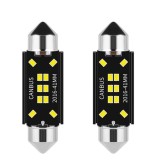 BZRSH Set 2 Becuri Auto LED C5W Sofit 41mm 8 SMD Canbus Alba 12V