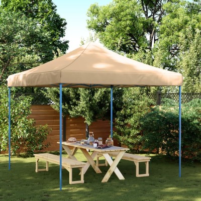 vidaXL Cort de petrecere pliabil Pop-Up, 292x292x315 cm, bej foto
