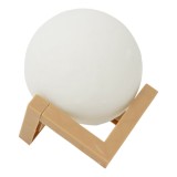 Cumpara ieftin Lampa de veghe LED, luna 3D, multicolor, stand plastic, alimentare cu baterii, portabila, decorativa, diametru 8 cm