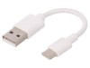 Cablu USB 2.0 A la C 0.1m Alb 480Mbps, Goobay