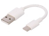 Cablu USB 2.0 A la C 0.1m Alb 480Mbps, Goobay