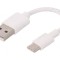 Cablu USB 2.0 A la C 0.1m Alb 480Mbps
