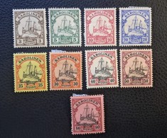 Deutsches Reich - Colonii / Karolinen (1901) -Seria Completă "Iahtul Imperial SMY Hohenzollern" (Neștampilat cu gumă și șarnieră / MH) BN1
