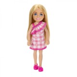 BARBIE PAPUSA CHELSEA BLONDA CU ROCHITA ROZ IN CAROURI