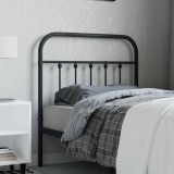 Cumpara ieftin Tăblie de pat metalică, negru, 80 cm