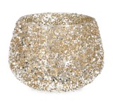 Vaza flori sticla transparenta aurie Brillant &Oslash;16,5x12h