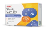 Dr. Max Vitamina C, D + Zinc, 30 comprimate