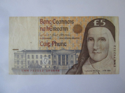 Irlanda 5 Pounds 1998 foto