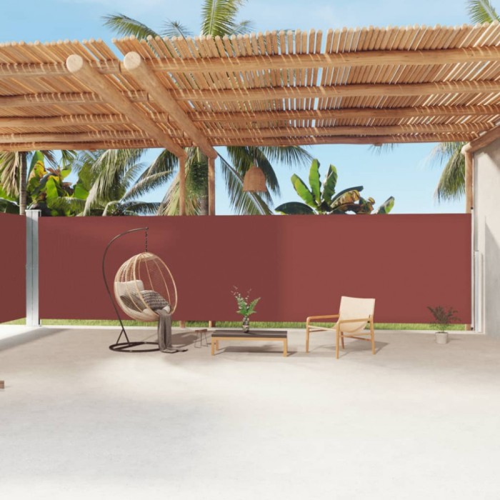vidaXL Copertină laterală retractabilă, maro, 200x1200 cm 318081
