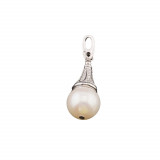 Pandantiv perla naturala de cultura si element con din argint 925, Stonemania Bijou