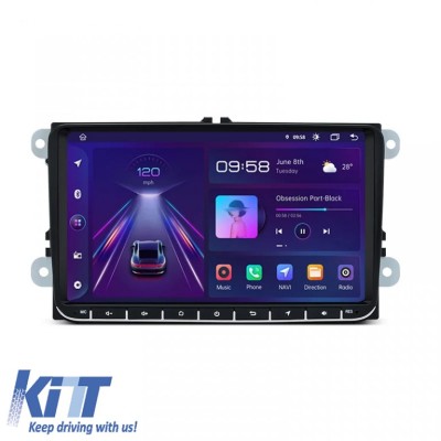 Navigatie Dedicata Seat, Android, 9Inch, 4Gb Ram, 64Gb stocare, Bluetooth, WiFi, Waze, Canbus Performance AutoTuning foto