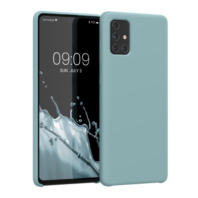 Husa kwmobile pentru Samsung Galaxy A71, Silicon, Verde, 51209.207 foto