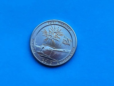Quarter dollar 2013-D- Maryland--SUA-stare buna!! foto