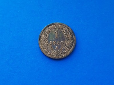 1 Kreuzer 1860 Austria foto