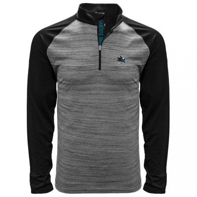 San Jose Sharks hanorac de bărbați grey Vandal Quarter Zip Midlayer - S foto