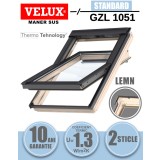 Fereastra mansarda Velux GZL 1051 lemn pin, 2 sticle, maner sus