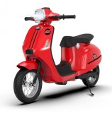 Cumpara ieftin Scuter electric pentru copii, Kinderauto Retro, 350W, 24V 10Ah, roti gonflabile, music player, cadru robust, rosu