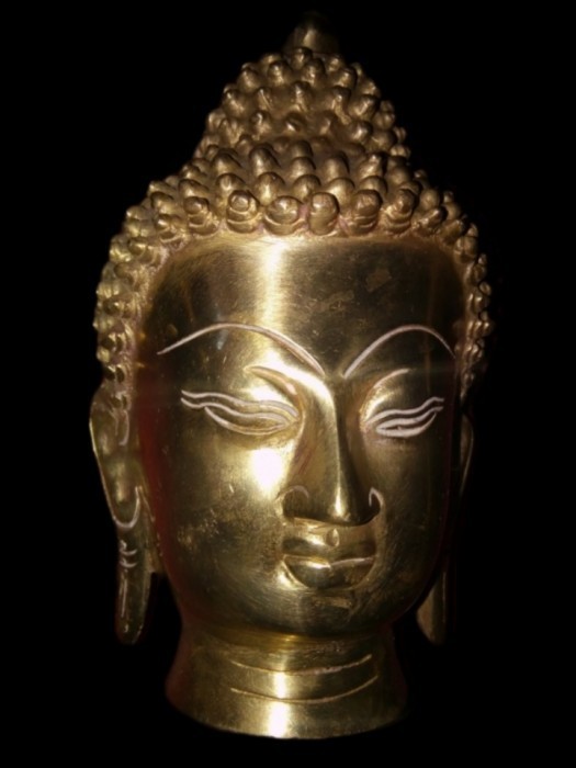 Superba sculptura din bronz masiv Buddha