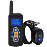 Zgarda electrica pentru dresaj caini TrendiShop&reg;, Reincarcabila, Raza de actiune 800 m, Ajustabila pana la 73 cm, Nivel vibratie 1-99, 3 moduri de dre