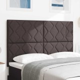 Cumpara ieftin Tăblia de pat design blocuri de diamant maro &icirc;nchis, 160 cm, din material textil.