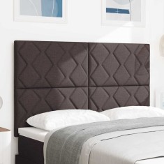 vidaXL Tăblie cap cu lumini cu bandă LED Gri deschis 144 cm țesătură 3338517