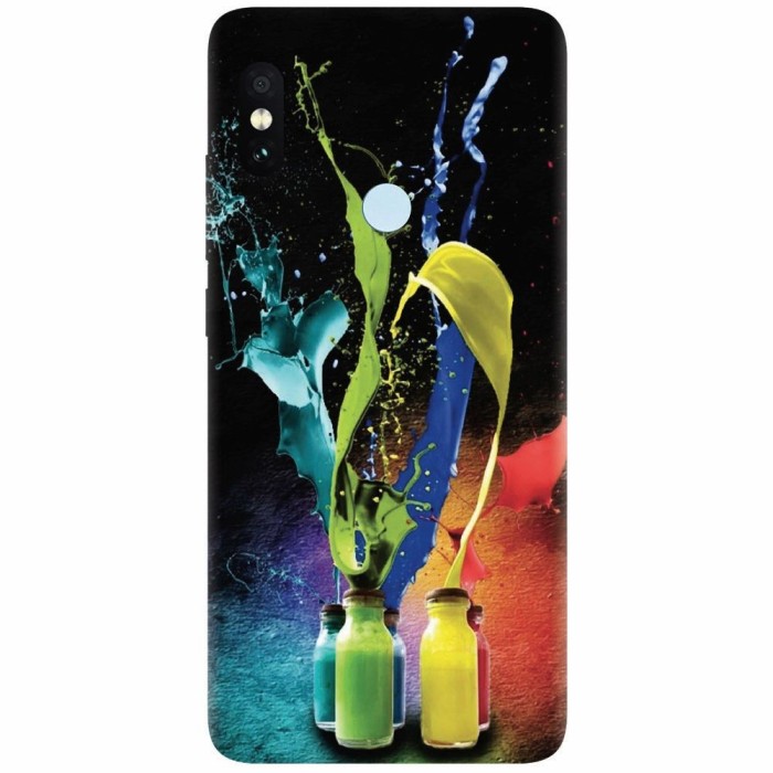 Husa silicon pentru Xiaomi Mi Max 3, Abstract Color Bottles Splash