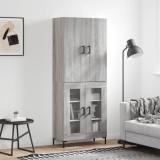 vidaXL Dulap &icirc;nalt, gri sonoma, 69,5x34x180 cm, lemn compozit