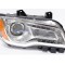 Far CHRYSLER 300, 04.2011-2014, Taiwan, fata, partea dreapta, cu &amp;#39;lumina de zi&amp;#39; tip LED; Tip=USA;tip bec HiR2+PSY24W; manual; argintiu; Omolo