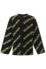 Bluza barbat Balenciaga maxi sweater with neon logo 623283 T1567 9113 Multicolor foto