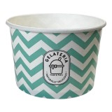 Cupa inghetata 8oz verde, set 50 buc