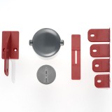 Siguranta pentru usi duble Reer gri, blocator interior pentru dulap