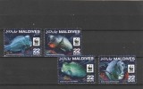 Maldive 2016 - Fauna , WWF , Peste , Bolbometopon , serie 4 valori , dantelate , MNH , Mi.6200-6203, Nestampilat