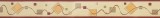 Bordura decorativa tapet modern crem visiniu 3.5cm x 10m lavabila