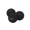 Set mingi squash KARAKAL punct dublu galben, 3 bucati
