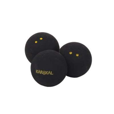 Set mingi squash KARAKAL punct dublu galben, 3 bucati foto