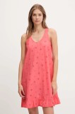 United Colors of Benetton cămașă de noapte culoarea roz, bumbac, 4SHX3C008